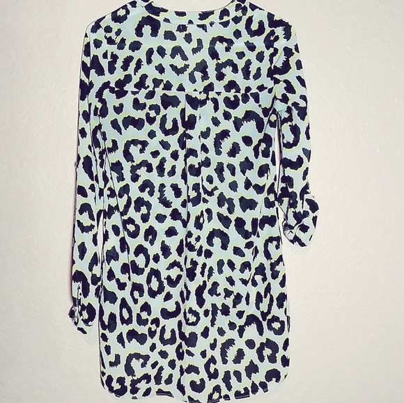 Gianni Bini hi low animal print tunic blouse xs - Picture 2 of 8